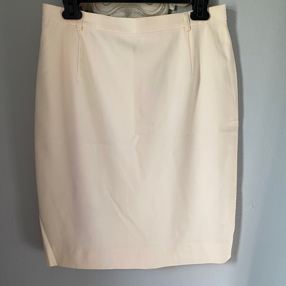 ESCADA Wool Elegant Cream Pencil Skirt 38/8